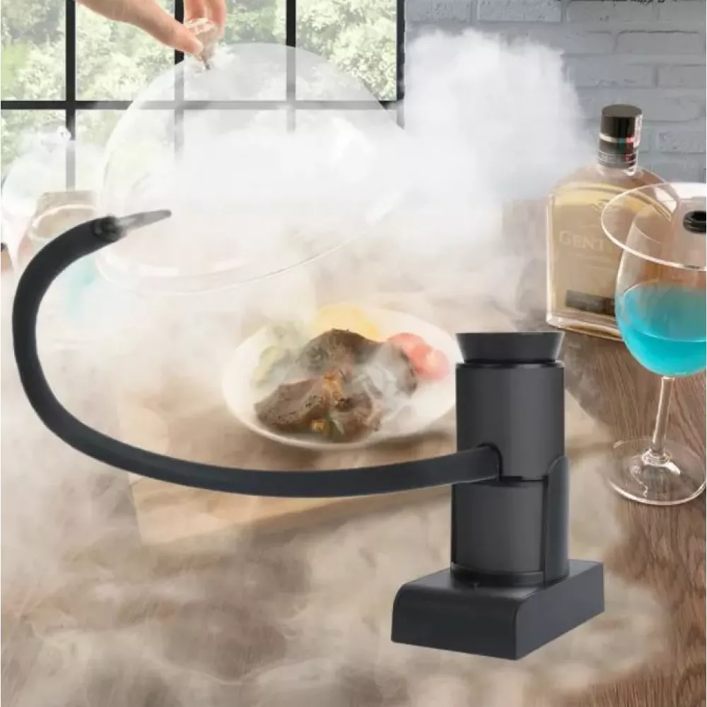 Outil de fumage pour nourriture et cocktails BBQ smoker avec 4 sortes de bois