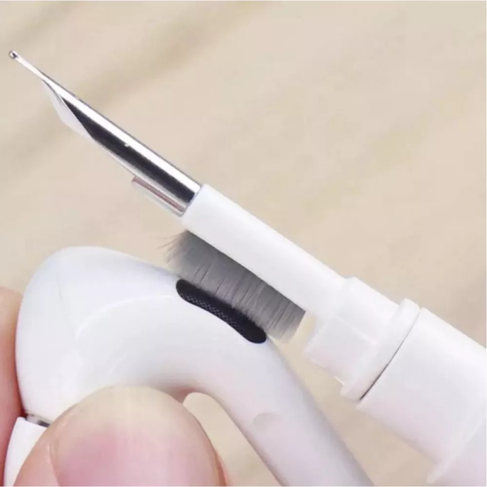 Outil de nettoyage 5 en 1 pour clavier et AirPods - Blanc - Rouge