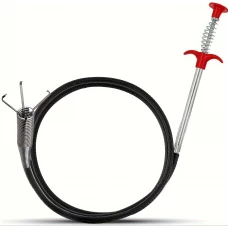 Outil de nettoyage de drain avec grappin flexible pour &eacute;vier et &eacute;limination des bouchons (160 cm)