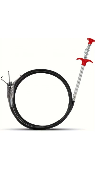 Outil de nettoyage de drain avec grappin flexible pour &eacute;vier et &eacute;limination des bouchons (160 cm)