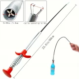 Outil de nettoyage de drain avec grappin flexible pour &eacute;vier et &eacute;limination des bouchons (160 cm)