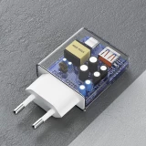 Pack chargeur mural 30W USB-A / USB-C GaN Dudao A30EUT avec câble USB-C vers USB-C - Blanc