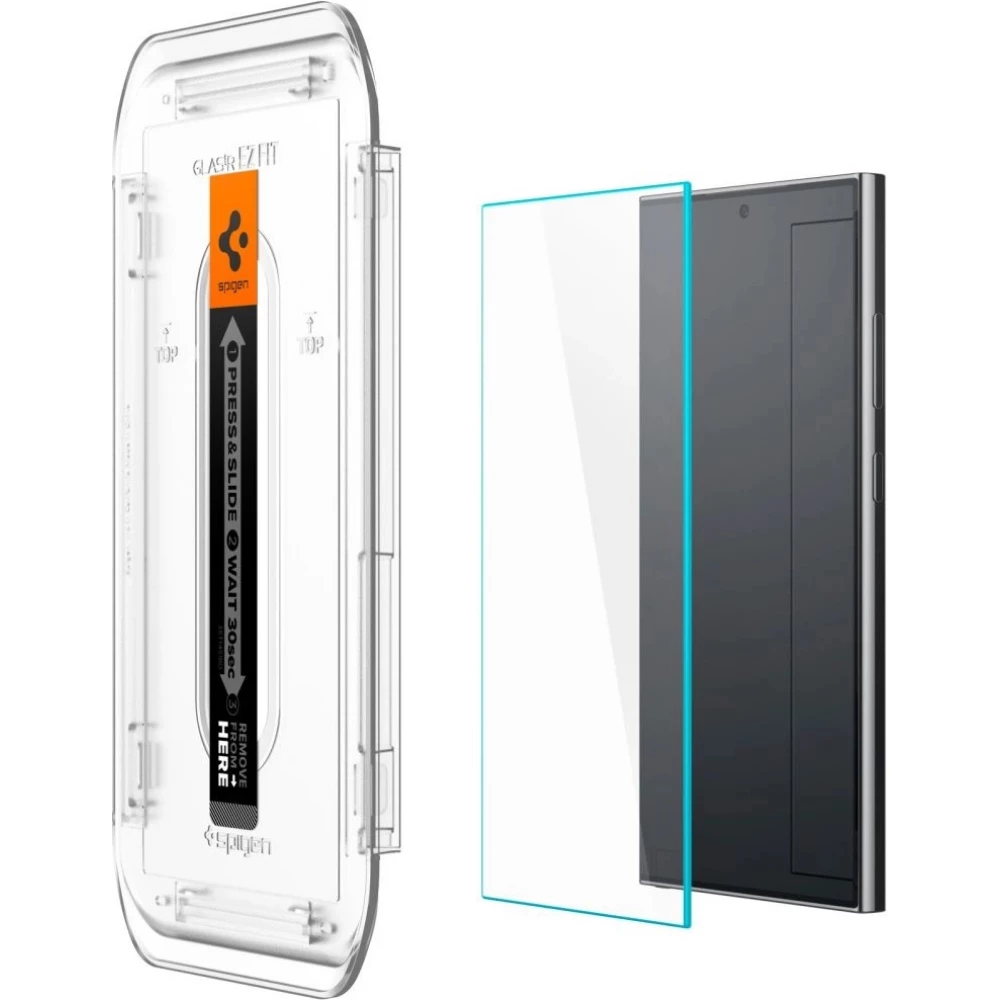 Pack de 2 vitres de protection Spigen Glas.tR EZ Fit avec syst&egrave;me d'installation facile - Galaxy S24 Ultra