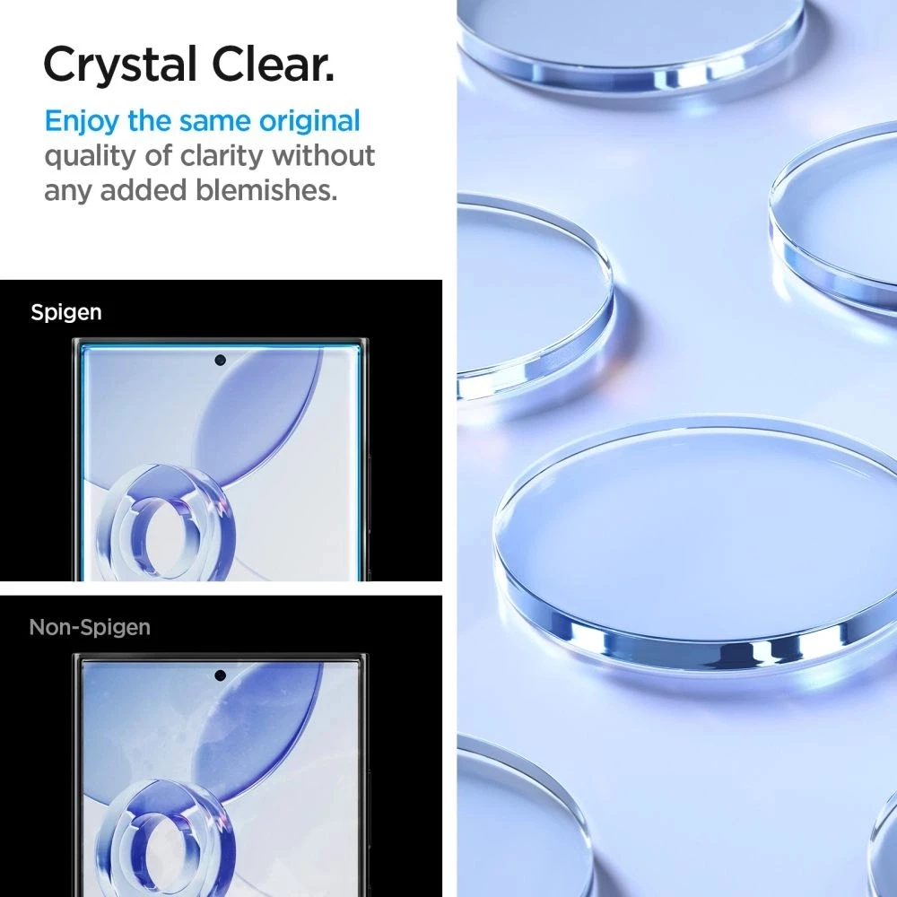 Pack de 2 vitres de protection Spigen Glas.tR EZ Fit avec syst&egrave;me d'installation facile - Galaxy S24 Ultra