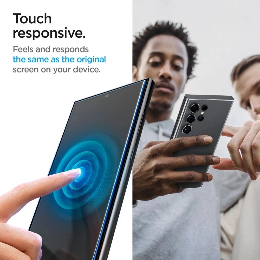 Pack de 2 vitres de protection Spigen Glas.tR EZ Fit avec syst&egrave;me d'installation facile - Galaxy S24 Ultra