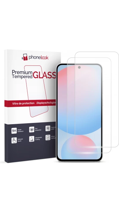 Pack de 2 vitres de protection d'&eacute;cran en verre tremp&eacute; - Galaxy S24+