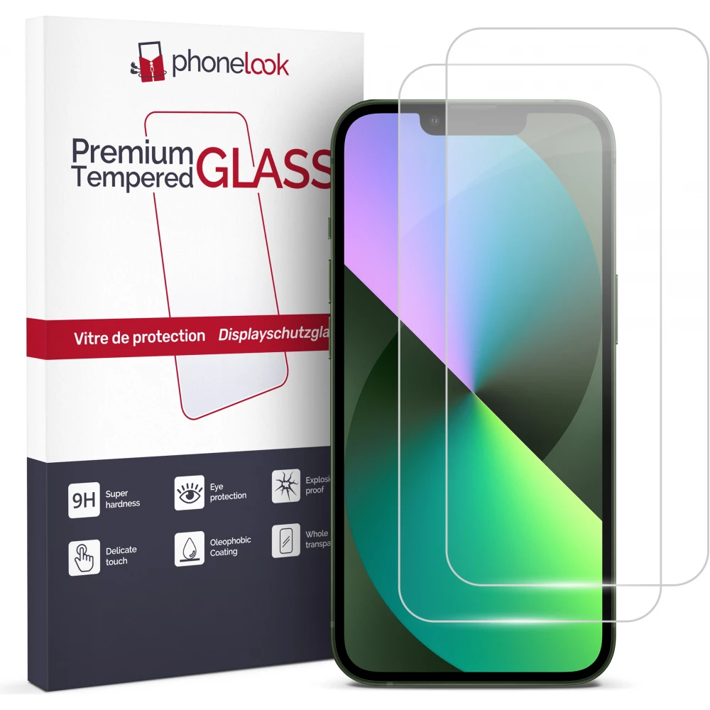 2er Set Panzer Glas Displayschutzfolie - iPhone 13 Pro