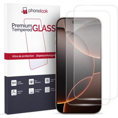 Pack de 2 vitres de protection d'écran en verre trempé - iPhone 16 Pro