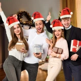 Pack de 3 bonnets de Noël pour fêtes et décorations de Noël