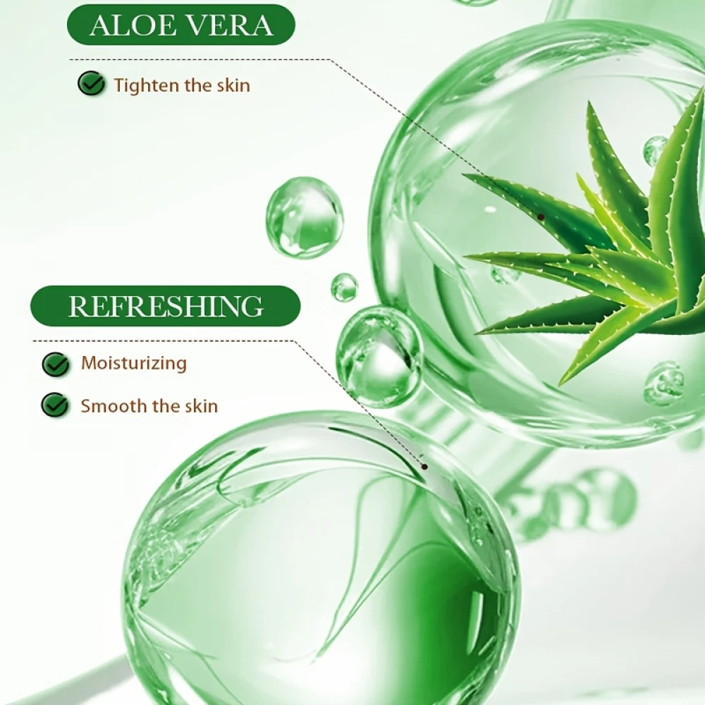 Pack de 8 masques en tissu aloe vera hydratants et raffermissants avec acide hyaluronique sans alcool