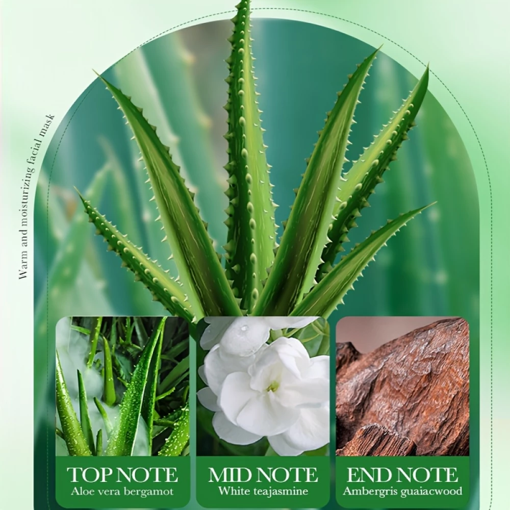 Pack de 8 masques en tissu aloe vera hydratants et raffermissants avec acide hyaluronique sans alcool