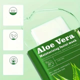 Pack de 8 masques en tissu aloe vera hydratants et raffermissants avec acide hyaluronique sans alcool