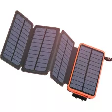 Panneau solaire pliable batterie externe Power Bank 20000 mAh - Orange