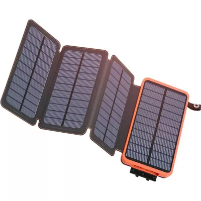 Panneau solaire pliable batterie externe Power Bank 20000 mAh - Orange