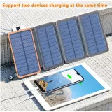 Panneau solaire pliable batterie externe Power Bank 20000 mAh - Orange