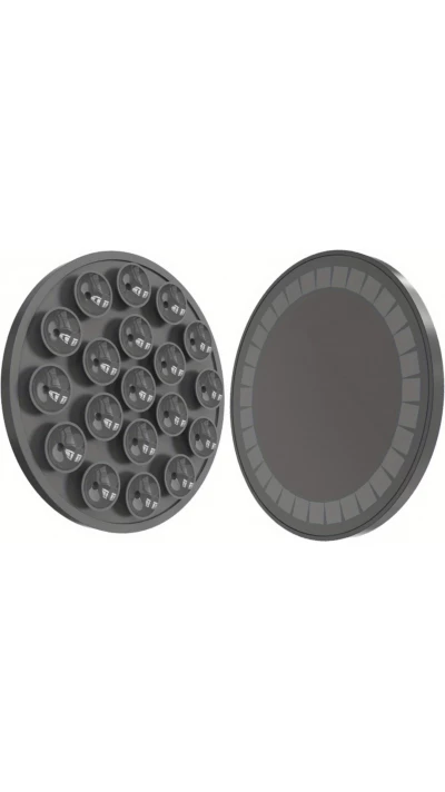 MagSafe 360&deg; Rotierender Silikon-Magnetpatch mit Saugnapf f&uuml;r Handyhalterung - Schwarz