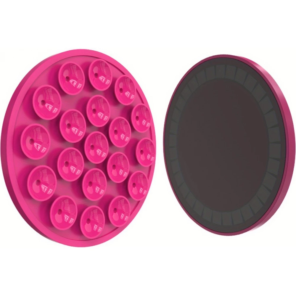MagSafe 360&deg; drehbarer Silikon-Magnet-Patch mit Saugnapf f&uuml;r Handyhalterung - Rosa