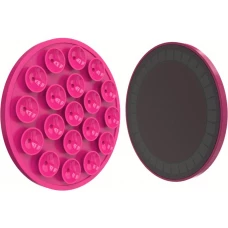 MagSafe 360&deg; drehbarer Silikon-Magnet-Patch mit Saugnapf f&uuml;r Handyhalterung - Rosa