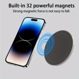 MagSafe 360&deg; drehbarer Silikon-Magnet-Patch mit Saugnapf f&uuml;r Handyhalterung - Rosa