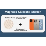 MagSafe 360&deg; drehbarer Silikon-Magnet-Patch mit Saugnapf f&uuml;r Handyhalterung - Rosa