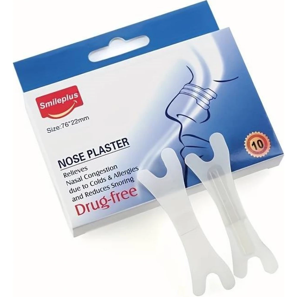 Nasenpflaster, um besser zu atmen und das Schnarchen zu reduzieren (Packung mit 10 Pflastern)
