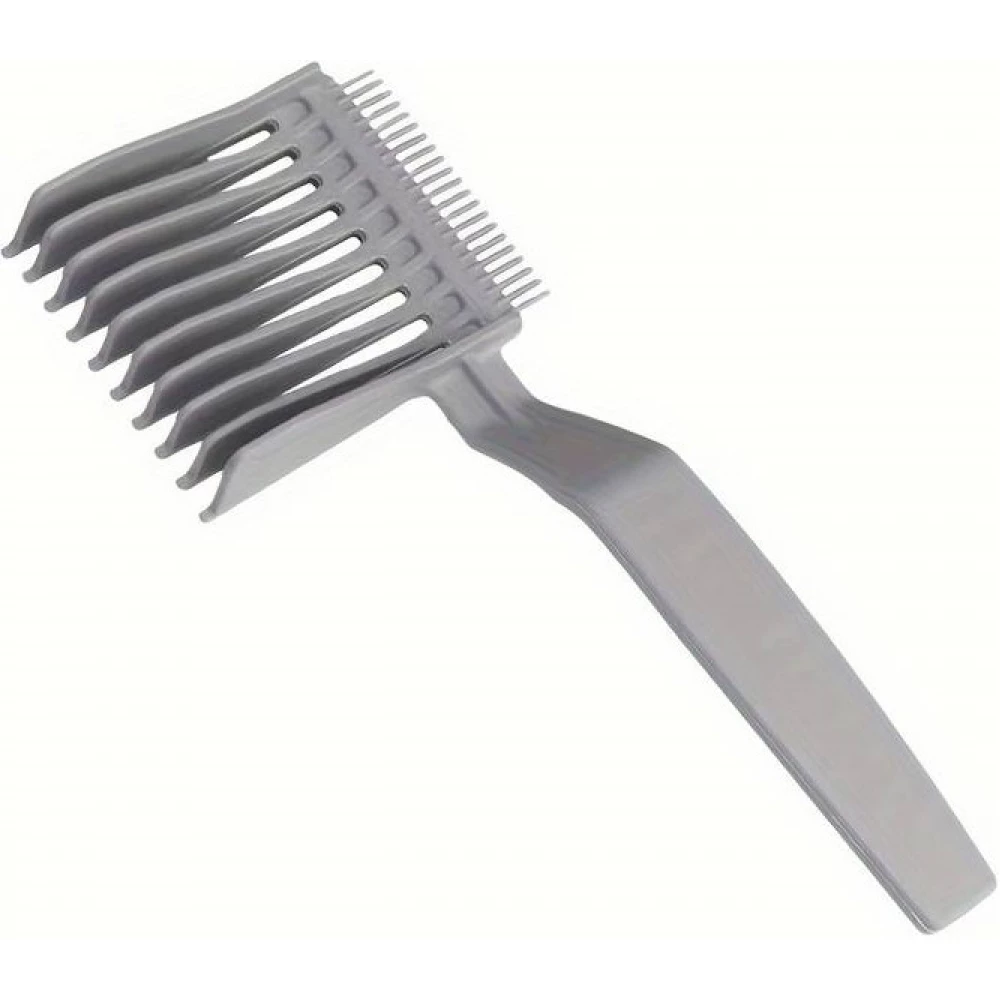 Peigne de coupe de cheveux pour dégradé résistant à la chaleur avec design ergonomique - Gris