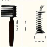 Peigne de coupe de cheveux pour dégradé résistant à la chaleur avec design ergonomique - Gris