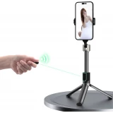 Perche à selfie télescopique avec trépied Dudao F18B pour smartphone et appareil photo - Noir