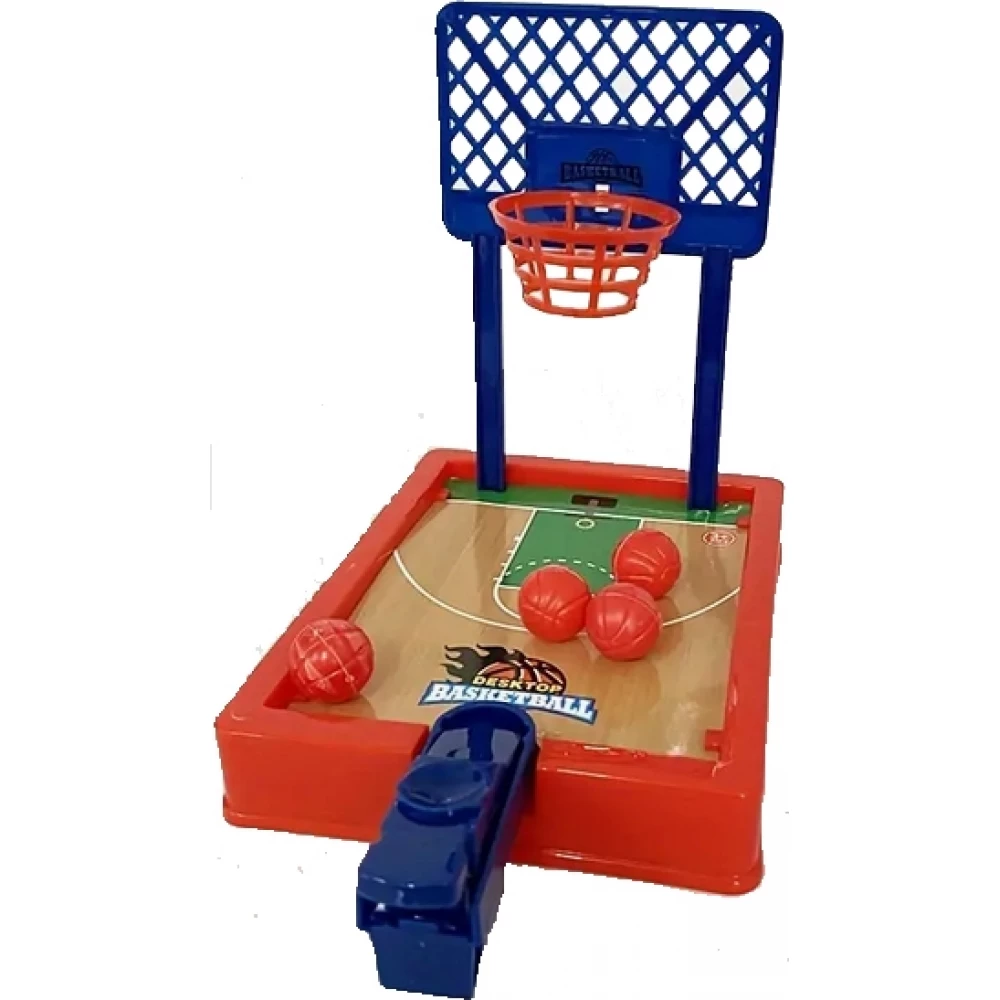 Petit jeu de basket-ball de table avec les doigts pour la maison ou le bureau pour 1 ou plusieurs joueurs - Bleu rouge
