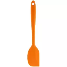 Petite spatule en silicone souple - Spatule de cuisine résistante à la chaleur pour pâtisserie - Orange