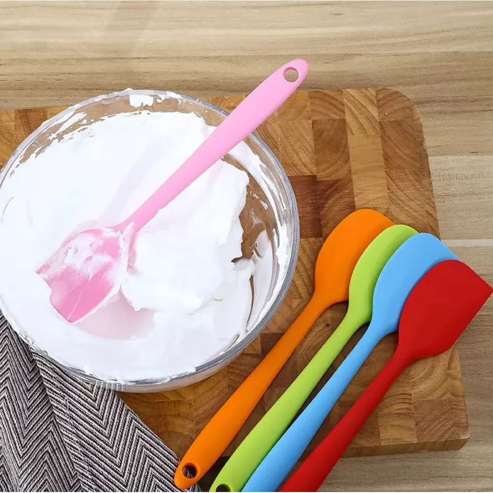 Petite spatule en silicone souple - Spatule de cuisine résistante à la chaleur pour pâtisserie - Vert