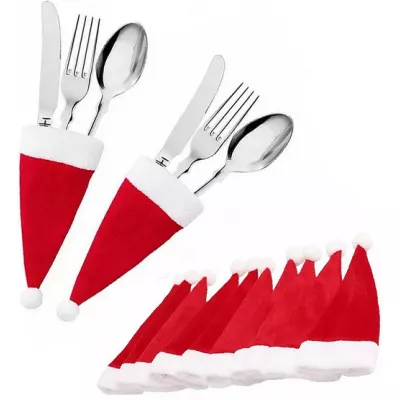Petits bonnets de Père Noël décoratifs pour une ambiance festive (paquet de 10)