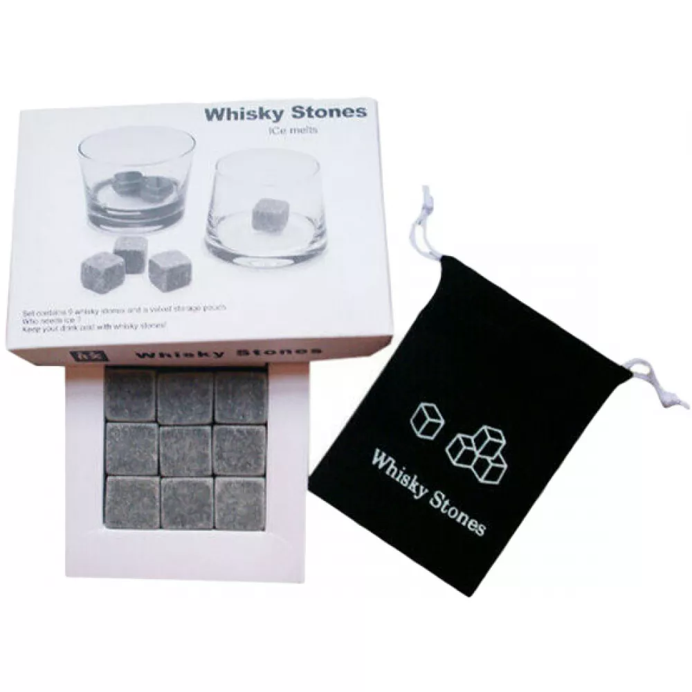 Set de glaçons créatifs avec cubes en pierre Whisky / Cocktails / Boissons (9 pièces)