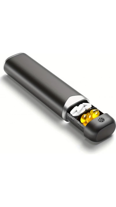 Pilulier portable semainier 7 jours boîte à pilules compacte distributeur de médicaments - Noir
