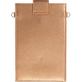 Elegante universelle Smartphone Umhängetasche aus veganem Leder inkl. Umhängegurt aus Leder (vegan) - Gold