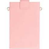 Pochette à bandoulière universelle pour smartphone en cuir végétal avec lanière en cuir (végétal) - Rose
