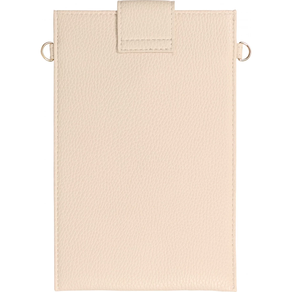 Elegante universelle Smartphone Umhängetasche aus veganem Leder inkl. Umhängegurt aus Leder (vegan) - Sand