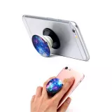 Pop Socket - Support de doigt interchangeable pour Smartphone / Tablettes - Carbone