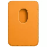 Porte-cartes magnétique wallet en cuir - Compatible avec Apple MagSafe - Orange