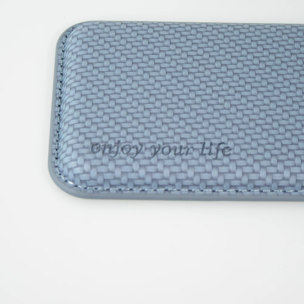 Porte-cartes magnétique wallet effet carbone - Compatible avec Apple MagSafe - Bleu