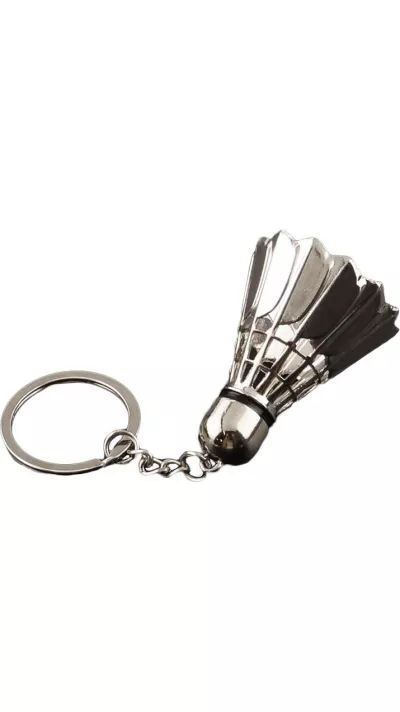 Porte-clés / bijoux universel - Volant "Badminton" 3D Sport  - Argent