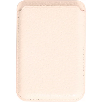 Portes-cartes MagSafe magn&eacute;tique en cuir v&eacute;gan avec aiment fort - Blanc