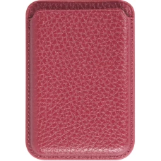 MagSafe Magnetkartenhalter aus veganem Leder mit starken Magneten  - Rot