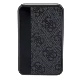 PowerBank Guess compacte 10000mAh en toile similicuir avec monogramme chargeur portable et indicateur autonomie - Gris