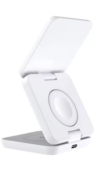 PowerSafe station de charge 3 en 1 compacte MagSafe (iPhone, Apple Watch, AirPods) - Blanc