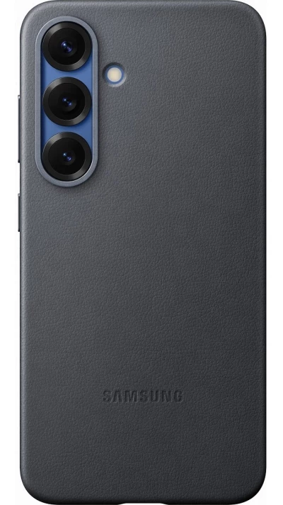 Galaxy S25 Case H&uuml;lle - Premium Vegan Leder Backcover KindSuit - Schwarz