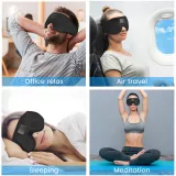 Masque de sommeil premium Bluetooth serre-tête avec haut-parleurs de musique intégrés - Noir