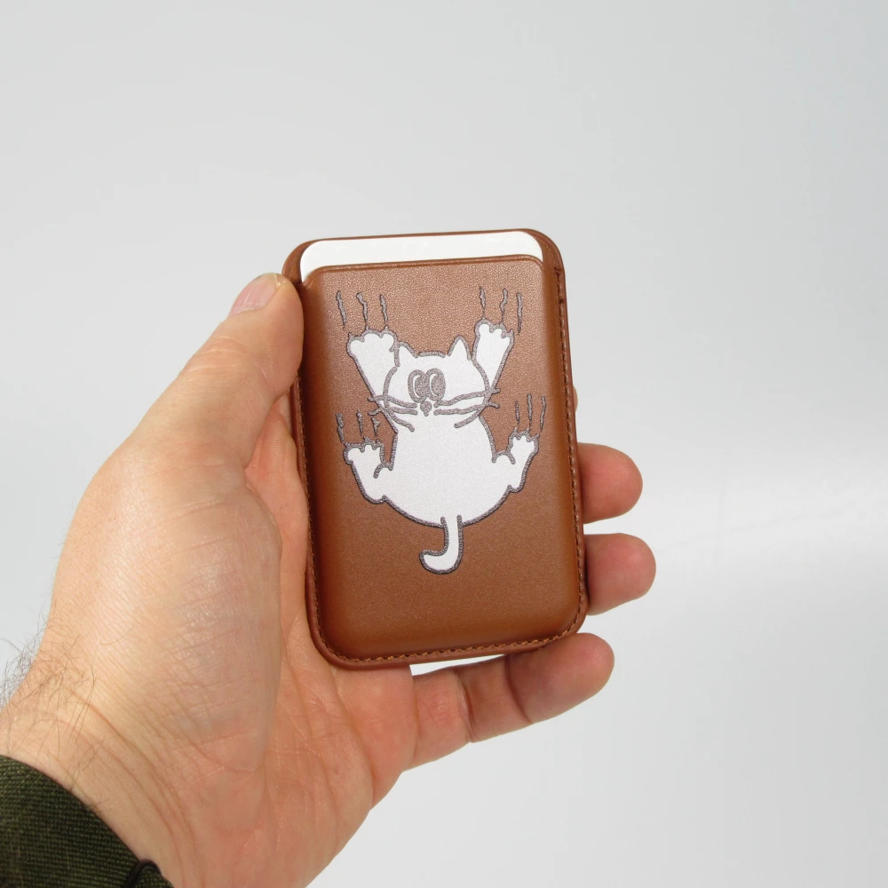 Porte-cartes premium magnétique avec aimants forts - Compatible avec Apple MagSafe  - Design nr 11