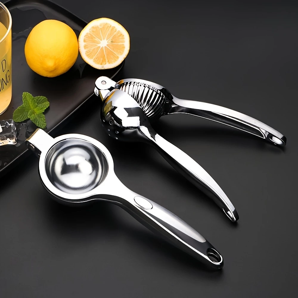 Presse agrume manuel en acier inoxydable pour citron et lime - Argent