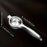 Presse agrume manuel en acier inoxydable pour citron et lime - Argent